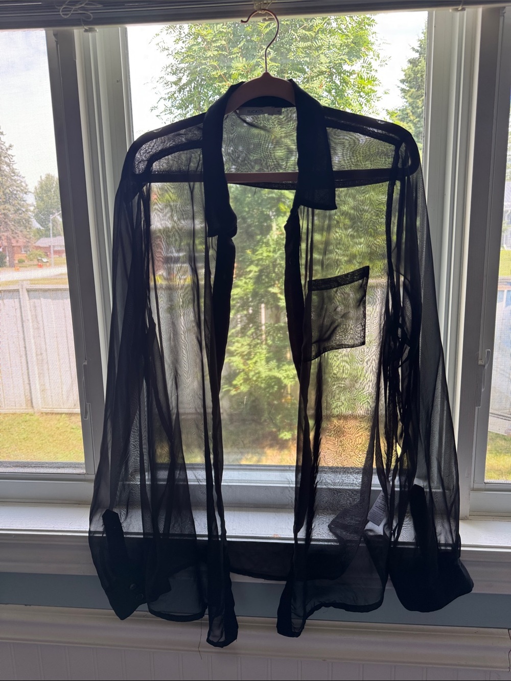 Ricki's Sheer Black Button-Down Shirt